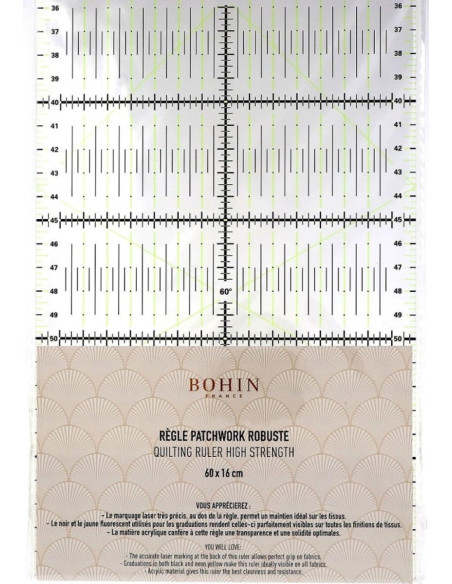 Righello patchwork Bohin 16 x 60 cm