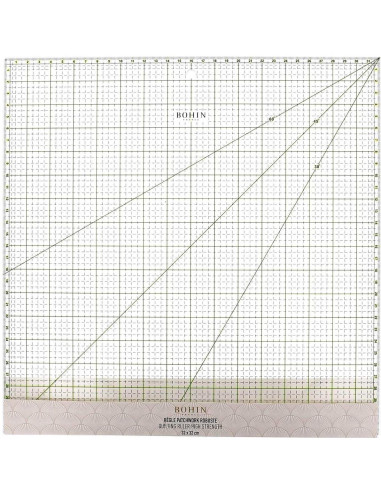 Righello patchwork quadrato Bohin 32 x 32 cm
