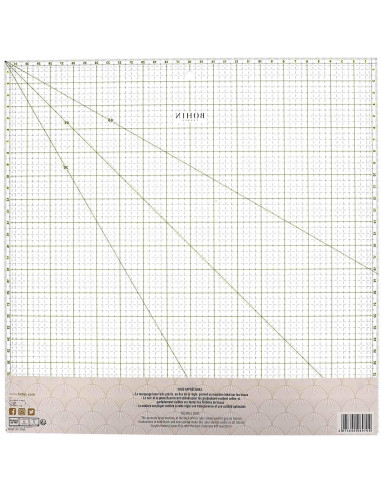 Righello patchwork quadrato Bohin 32 x 32 cm