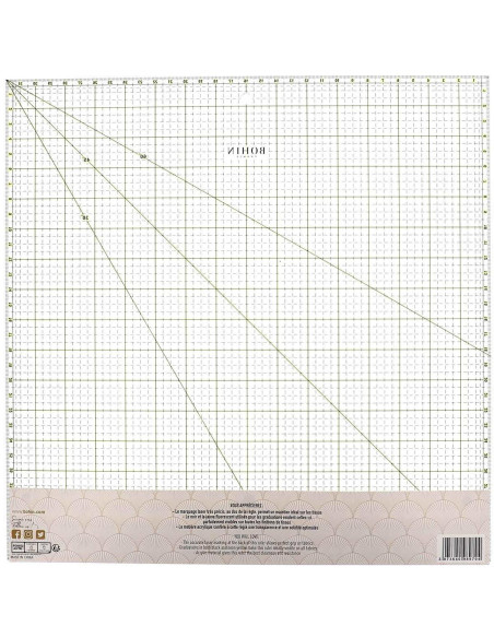 Righello patchwork quadrato Bohin 32 x 32 cm