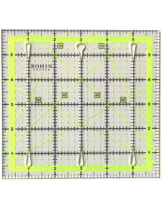 Righello patchwork con fessure di taglio Bohin 6 x 6 pollici 2