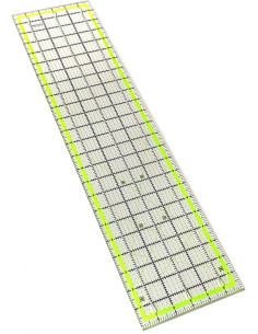 Righello patchwork con scanalature di taglio Bohin 6 x 24 pollici