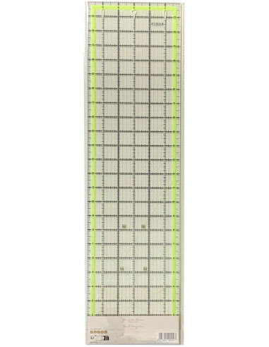 Righello patchwork con scanalature di taglio Bohin 6 x 24 pollici