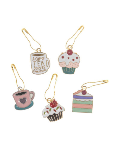 Set di 5 segnaposto a rete - Tea Time