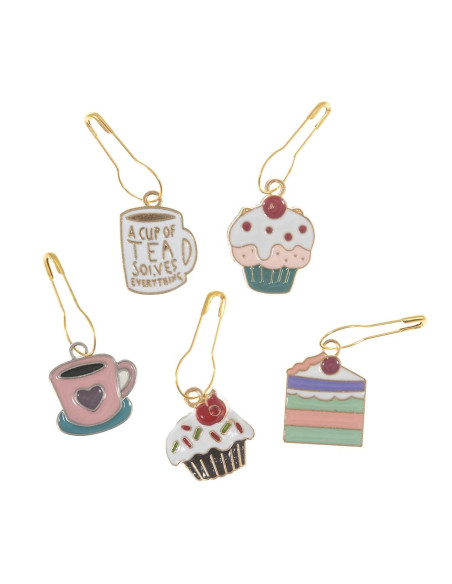 Set di 5 segnaposto a rete - Tea Time