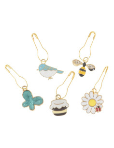 Set di 5 segnalibri a maglia - Bee Happy 2