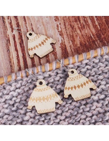 Set di 10 marcatori a maglia - Woolly Jumper