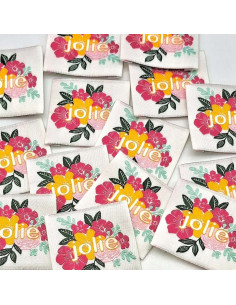 Set di 5 etichette tessute da cucire Jolie