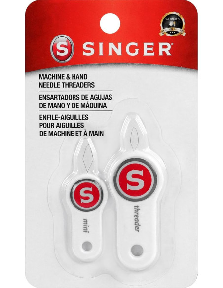 Set di 2 infila-aghi per aghi da macchina e a mano Singer
