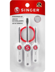 Set di tre cacciaviti per macchina da cucire Singer
