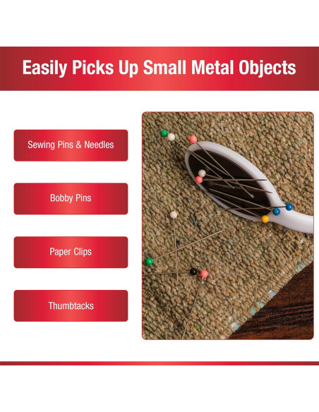 Raccoglitore magnetico per aghi con 25 spilli Singer