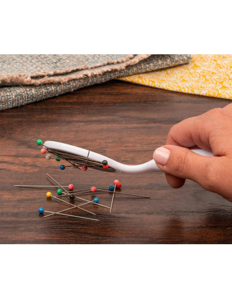 Raccoglitore magnetico per aghi con 25 spilli Singer