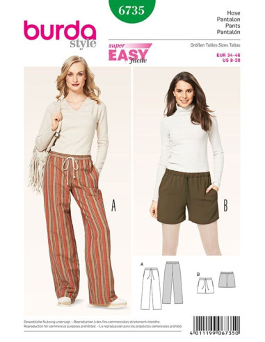 Modello di pantaloni - Burda 6735