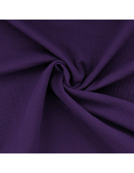 Tessuto doppia garza di cotone - Viola