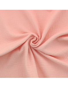 Tessuto doppia garza di cotone - Blush