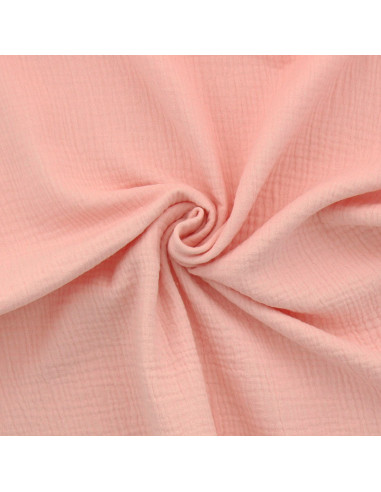 Tessuto doppia garza di cotone - Blush