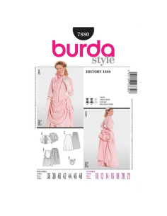 Modello di abito storico (1888) - Burda 7880