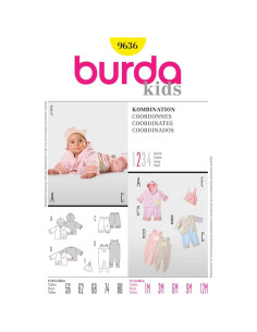 Modello di maglione, pantaloni, tutina - Burda 9636