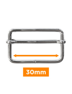 Fibbia scorrevole - Argento 30 mm
