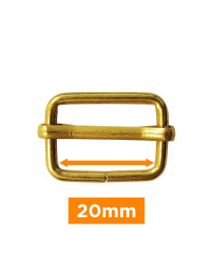 Fibbia scorrevole - Oro 20 mm