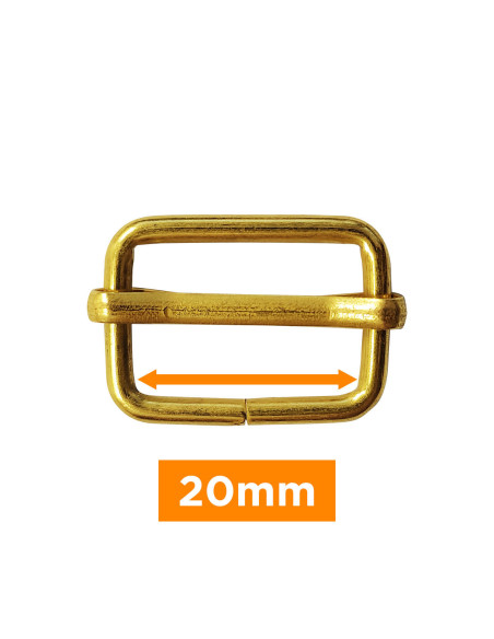 Fibbia scorrevole - Oro 20 mm