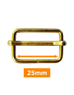 Fibbia scorrevole - Oro 25 mm