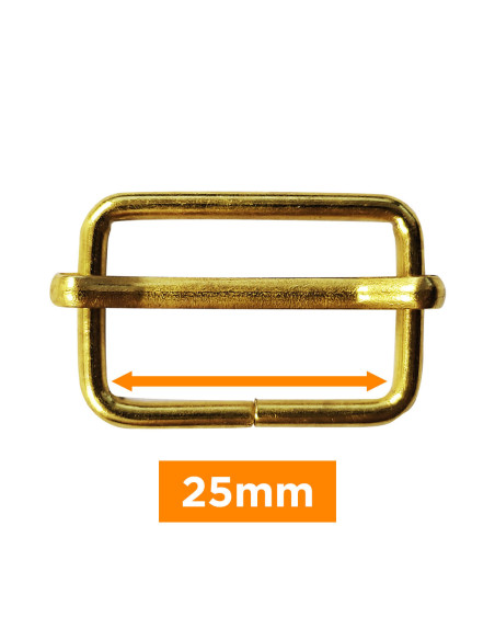 Fibbia scorrevole - Oro 25 mm