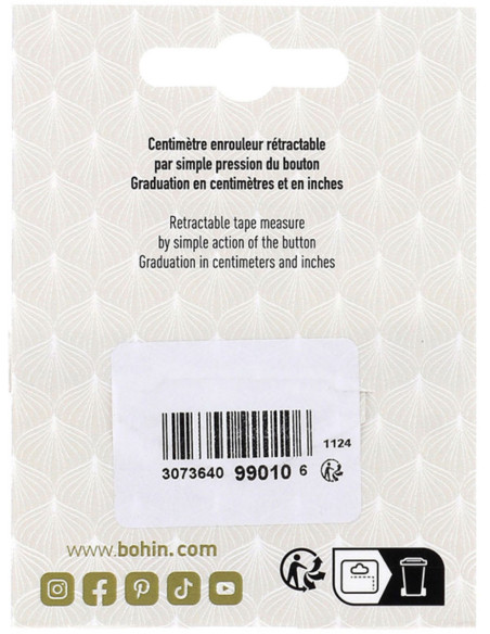 Metro a nastro avvolgibile 150 cm Leopardo Bohin