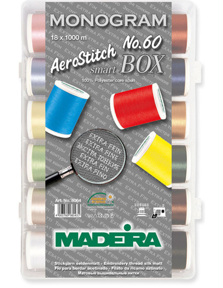 Valigia di fili da ricamo SmartBox Monogram AeroStitch Madeira