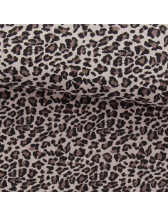 Tessuto doppia garza stampato - Selvaggio beige