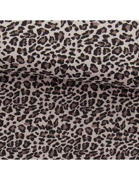 Tessuto doppia garza stampato - Selvaggio beige