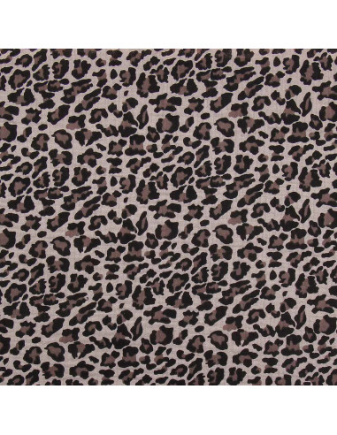 Tessuto doppia garza stampato - Selvaggio beige