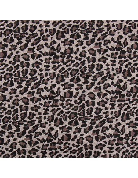 Tessuto doppia garza stampato - Selvaggio beige