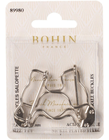 Fibbia speciale per salopette 32 mm argento Bohin