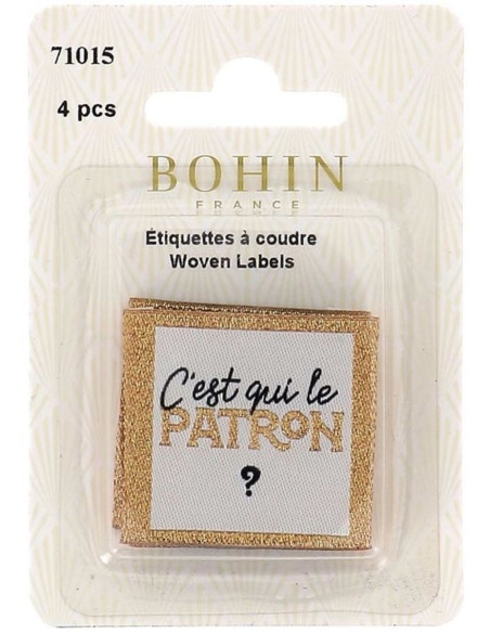 Set di 4 etichette da cucire - Chi è il capo