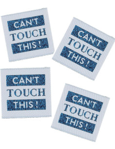 Set di 4 etichette da cucire - Non toccare!