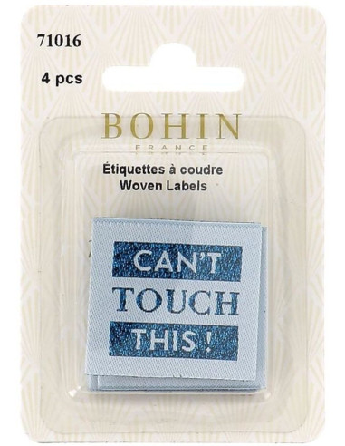 Set di 4 etichette da cucire - Non toccare!
