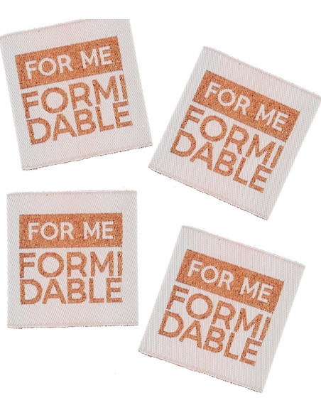 Set di 4 etichette da cucire - For me formidable