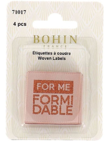 Set di 4 etichette da cucire - For me formidable