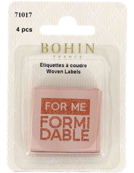 Set di 4 etichette da cucire - For me formidable