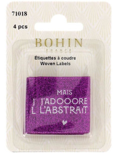 Set di 4 etichette da cucire - Ma adoro l'astratto 2