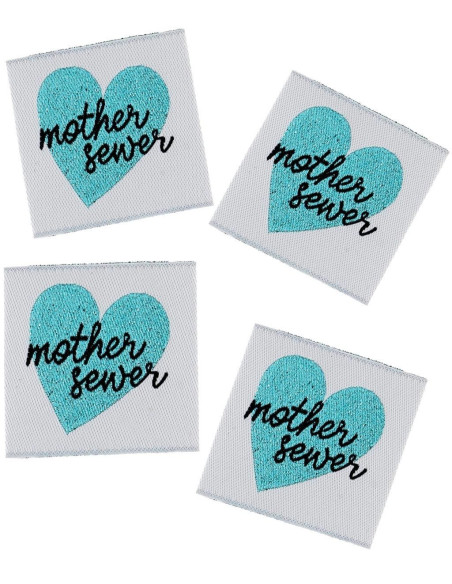 Set di 4 etichette da cucire - Mother sewer
