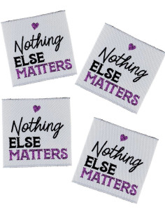 Set di 4 etichette da cucire - Nothing Else Matters