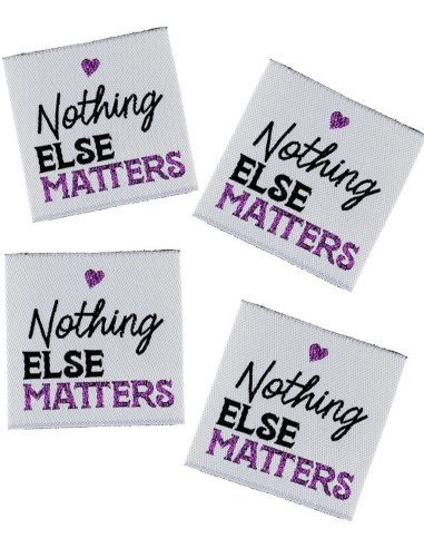 Set di 4 etichette da cucire - Nothing Else Matters