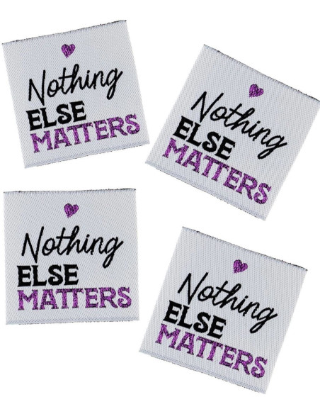 Set di 4 etichette da cucire - Nothing Else Matters