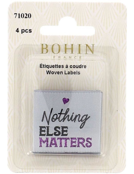 Set di 4 etichette da cucire - Nothing Else Matters