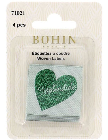 Set di 4 etichette da cucire - Splendido