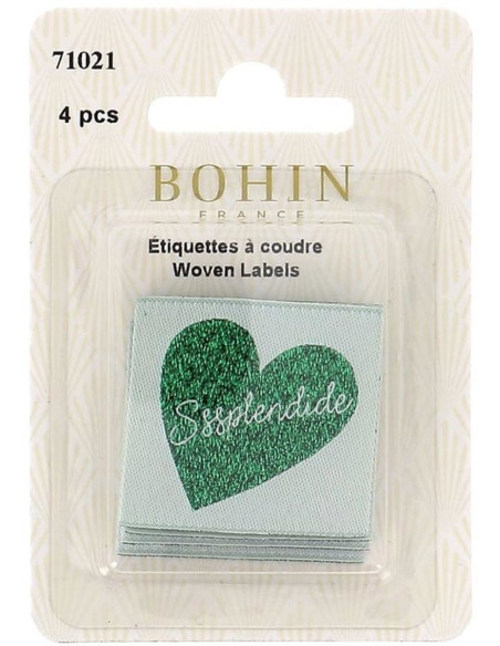 Set di 4 etichette da cucire - Splendido
