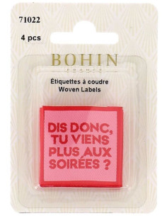 Set di 4 etichette da cucire - Allora, non vieni più alle feste? 2