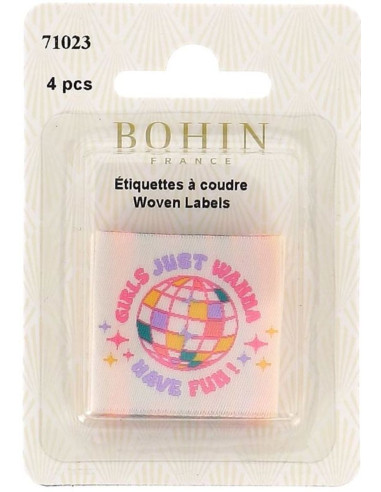 Set di 4 etichette da cucire - Le ragazze vogliono solo divertirsi